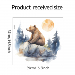 Fun-f114 multikas akvarell Dreamforest pruunkaru laste magamistuba kodu taustaga dekoratiivne seinakleebis 37*39CM/fun-f114