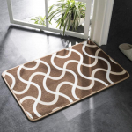 Honlakeri vannimatt must-valge klassikaline geomeetriline muster &uuml;lipehme imav vannitoa uksematt, libisemiskindel vannivaiba vaip 40x60cm