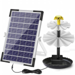 Solar Bird vanni purskkaev, p&auml;ikeseenergia veepump 4 otsikuga, 2 laadimisviisi, 10 Ft juhe, 10 W p&auml;ikeseenergia 6W solar direct drive fountain