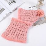 S&uuml;gistalvine multifunktsionaalne m&uuml;ts kaelasall &uuml;hes t&uuml;kis k&otilde;rvakaitse soe kootud m&uuml;ts naiste kahekihiline pl&uuml;&uuml;s Fried Dough Twists villane m&uuml;ts One size beež