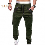 Talvised meeste p&uuml;ksid pingutusn&ouml;&ouml;riga elastne v&ouml;&ouml;koht taskutega t&otilde;mblukuga Decor Jogers lahtised pahkluudega &uuml;hev&auml;rvilised v&auml;lisp&uuml;ksid plisseeritud dressip&uuml;ksid L must