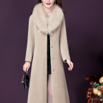 Winter Mother Medium Long lamba p&uuml;gamismantel Naiste uued daami lahtised mantlid 5XL valge