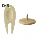 Golf Divot Tool Green Bamboo Fork Golfi joonduspallimarker Golf Divot Fixer Tool Puidust golfitarvikud meestele C