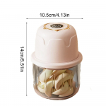 Elektriline K&ouml;&ouml;gi Toiduhakkija Mini K&uuml;&uuml;slaugupress Purustaja USB Kaasaskantav Lihaveski K&ouml;&ouml;giviljahakkija K&ouml;&ouml;gividinate jaoks roosa