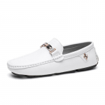 Moodsad v&auml;litingimustes naturaalsest nahast meeste valged vabaajajalatsid Br&auml;nd Pehmed Itaalia meeste loaferid mokassiinid Hingavad slip-on mustad s&otilde;idujalatsid 42 valge