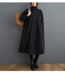 Winter Plus Velvet pikkade varrukatega suur naiste kleit, velvetist vabaaja soe mantel M