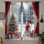 2-osaline pol&uuml;ester j&otilde;ulukardinad 3D lille- ja pallitr&uuml;kiga - vardataskuga aknakardinad elutuppa ja magamistuppa (W50H130cm)-2pcs&Grommet Top gray