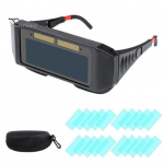 Keevitaja prillid, ohutud ja kaitsvad p&auml;ikeseenergial t&ouml;&ouml;tavad automaatselt tumenevad keevitusprillid UV-kindlad kerged ja mugavalt sobivad keevitusprillid must