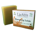 Natural organic shampoo bar containing 40% French donkey milk - avocado & argan oil, 1 pack, 110g brown