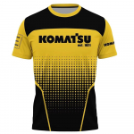 Ekskavaator Ehitusmasinad 3D-print T-s&auml;rgid Meeste Suvine Spordi L&uuml;hikeste Varrukatega T-s&auml;rk Komatsu O-kaelusega S&auml;rk Tees Topid L