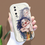 Armas koomiksimustriga kreemjas tekstuuriga korpus Lainelise servaga pehme silikoonkaanega telefoni&uuml;mbris Huawei Honor Infinix Tecno iPhone'i jaoks Tecno Camon 30 Premier must