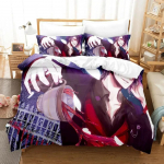 Uus Diabolik Lovers Voodipesukomplekt &Uuml;heinimese Twin T&auml;is Queen King Suuruses Voodipesukomplekt T&auml;iskasvanu Laps Magamistoa Tekikoti Komplektid Anime Voodilina Komplekt EU Single 135x200cm