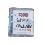 Loominguline 1000-dollarine s&auml;&auml;stuk&ouml;itja &uuml;mbrikuga, vastupidava l&auml;ikiva PVC-ga, j&otilde;ulukinke raha s&auml;&auml;stmise v&auml;ljakutse sinine