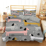 K&auml;&auml;ruse Koeravoodi Komplekt Armas V&auml;rviline Kutsika Tekikate Multikas Pol&uuml;ester Tekikate Lemmiklooma Koera Kodu Tekstiilid King Queen 2/3 tk 70x133cm 2pcs beige