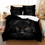 3D Looma tekikott Must Leopardkass Digitaaltr&uuml;kk Voodipesu Moodne Disainiteema Magamistoa Kaunistused Naistele Meestele Lastele 70x133cm 2pcs