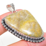 Bumble Bee Jasper Handmade 925 Sterling Silver Gift Pendant 2.05 s9y40