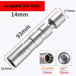 14 mm 16 mm magnetiga s&uuml;&uuml;tek&uuml;&uuml;nla eemaldamise t&ouml;&ouml;riista mutriv&otilde;ti &uuml;mbris 3/8 12-punktiline p&ouml;&ouml;ratav k&uuml;&uuml;nlav&otilde;ti 16 mm pika pikenduspesa komplekti t&ouml;&ouml;riistad