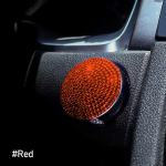 Auto s&uuml;&uuml;de Onekey Start Stop Push Nupp L&uuml;liti Nupp Kaitsekate Auto Decor Interj&ouml;&ouml;r Rhinestone Mootori tarvikud punane