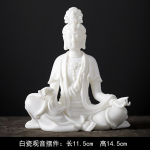 Qiao Lin Valge Portselan Guanyini Ornament, Keraamika Kuan Yin Kujud, Budismi Kaunistuskuju, Kodu Kaunistamise Tarvikud