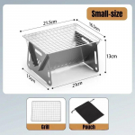 V&auml;ljas kasutatav roostevabast terasest kokkupandav grillahi kodus ja &otilde;ues kasutamiseks suitsuvaba kaasaskantav kokkupandav grillahi
