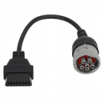 6-pinnisest 16-pinniseks OBD1-st OBD2-ks diagnostikakaabli diagnostilise skanneri muundur J1708 raskeveokile