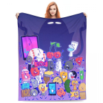 BFDI Inanimate Insanity K&otilde;ik tegelased Flanellpleedid Pehme viskepleed diivanile, toolile, reisimiseks, voodikate, diivanikate 30x40in