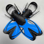 Ujumissnorkeluimed lastele Reguleeritavad pandlad Ujumislestad Silikoonist sukeldumisjalatsid Ujumisvarustus Snorgeldamisvarustus sinine