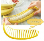 Practical Banana Cutter Fruit Slicer Chopper Chic kitchen Gadgets Tools kollane
