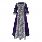 Naiste esinemiskleit lavashow retro kuninglik stiil pitsist paelaga dekoor kellukas varrukad lapit&ouml;&ouml; A-l&otilde;ikeline Halloweni pidu karneval &otilde;htu S lilla