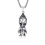 2024 Retro Cobra Titaanterasest Ripats &ndash; &Auml;ge Viiper Meeste Kaelakee Pillar + stainless steel chain