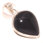 Black Onyx Gemstone Handmade Ethnic Engagement Gift Jewelry Pendant 1.9 v0k46