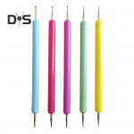 5 tk/komplekti k&uuml;&uuml;net&auml;ppidega pliiats Kahepealine reljeefne pliiats, mustri j&auml;litav pliiats k&uuml;&uuml;nekunsti t&ouml;&ouml;riistad isetegemise manik&uuml;&uuml;ri jaoks 5pcs