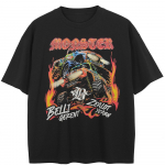 Streetwear Maasturi Graafiline T-s&auml;rk Puuvill Unisex Topid T-s&auml;rgid Suvine L&uuml;hikeste Varrukatega T-s&auml;rk XL must