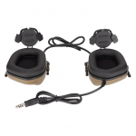 Militaarpeakomplekt Multifunktsionaalsed mikrofoniga s&otilde;jav&auml;e raadiok&otilde;rvaklapid &otilde;ues jahipidamiseks