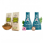 Nat Habit &ndash; v&auml;rskelt valmis pealekandmiseks hennapasta (Pakis 2 x 220g) ja Nat Habit Five Oil Hibiscus NutriMask-Juuksemask K&otilde;igile juustele (Pakis 2 x 40 g)