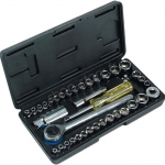 Pistikupesade komplekt - BOXELEC - 39 osa - Must