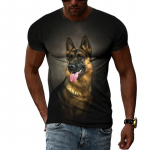 Suvemood Animal Dog Graafilised T-s&auml;rgid meestele Casual 3D Print Tee Hip Hop Harajuku isikup&auml;ra &Uuml;markaelus l&uuml;hikeste varrukatega top S