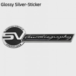 SV Autobiography Logo Auto Esiv&otilde;re Embleem Auto Pagasiruumi M&auml;rk Kleebis Stiilitarvikud Glossy Silver-Sticker