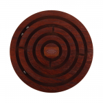 Shriji Crafts K&auml;sitsi valmistatud puidust puslepall-lab&uuml;rint Dekoratiivne kodu-showpiece noortele t&auml;iskasvanutele J&otilde;ulud Uus Aasta 4X4X0.75 INCHES pruun