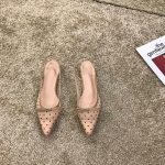 Naiste sandaalid Lamedad Baotou v&otilde;rgust hingavad v&ouml;&ouml;ris&otilde;lmed Sandaalid Moodsad suvised madalad kontsad terava otsaga kingad naistele 35