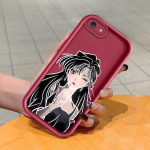 Pehme silikoonist ruudukujuline redelprintimismuster telefoni korpus, t&auml;iskaanega kaamera p&otilde;rutuskindel kaitse kummist &uuml;mbris iPhone Infinix Tecno OnePlus jaoks iPhone 14 Pro Max tumepunast v&auml;rvi