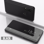 Luksuslik peegel, selge vaatega meigi&uuml;mbris, &uuml;mberp&ouml;&ouml;ratav alus, kaitsekate iPhone'i jaoks Samsung Huawei Xiaomi Honor 70 must