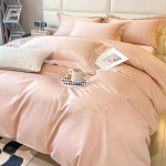 Luksuslik Xinjiangi pikkade kiududega puuvillast 4-osaline komplekt: S&uuml;gis/Talv Voodilinad, Tekikotid ja Voodipesu 1.2m Flat Sheet Set (Duvet: 150*200cm)