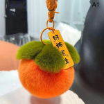 P&auml;ris k&uuml;&uuml;likukarvad Mini armsad &otilde;nnelikud hurma v&otilde;tmehoidjad naistele pl&uuml;&uuml;s Rex k&uuml;&uuml;liku karusnaha auto v&otilde;tmehoidja kott Kaunistus ripats kingitus as the picture