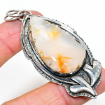 Montana Agate Handmade 925 Sterling Silver Jewelry Pendant 2.96 l1h43