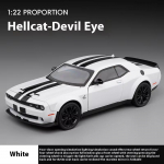 Uus 1:22 Dodge Challenger Redeye Hellcat Super Muscle Sportauto Sulamist Metallist Diecast Auto Mudel Heli ja Valgusega Kollektsioon Hobid Kingitus valge