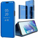 T&auml;ielik &uuml;mbris Samsung S21 FE jaoks 360&deg; kaitse L&auml;bipaistev vaateaken Nutikas &uuml;mbris - Sinine sinine