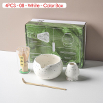 4/5/6/7/8TK Valge/Roheline/Sinine/Lilla Matcha Tee Vahustaja Teekannud Jaapani Tseremoonia Bambusest T&ouml;&ouml;riist Peen Matcha Komplekt Teekomplekti jaoks