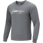 Li Ning Fitness Series Logo Vabaaja Mugav &Uuml;mmarguse Kaelusega Pikkade Varrukate Dressipluus Meeste dressipluus Varjuhall AWDU397-4 XL gray