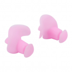 1 Pair Swimming Ear Plugs Soft Silica Gel Waterproof DustProof Water Sports Swim Earplugs(Pink in